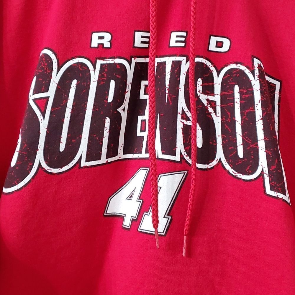NASCAR, red hoodie Reed Sorenson, #41. XL.‎ VERY nice - Picture 2 of 6